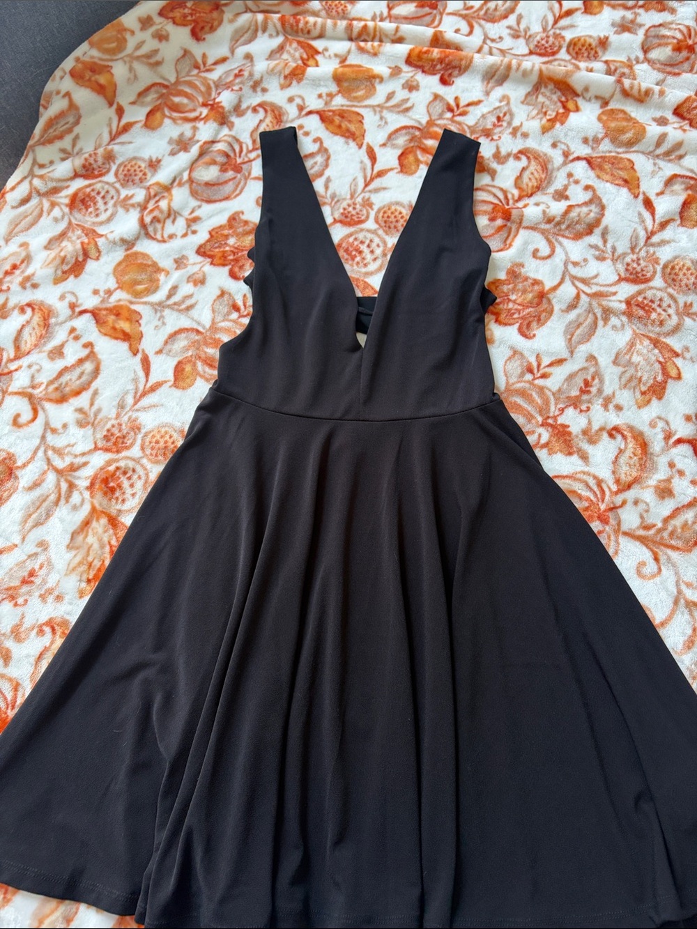Silence + Noise Classic Black V-Neck Fit & Flare Dress